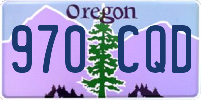 OR license plate 970CQD