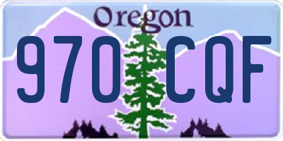 OR license plate 970CQF