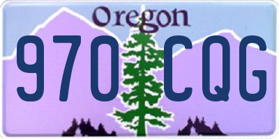 OR license plate 970CQG