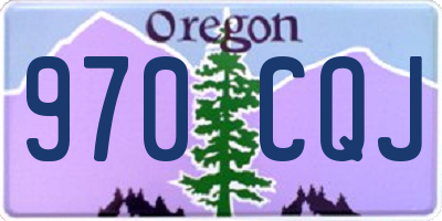OR license plate 970CQJ