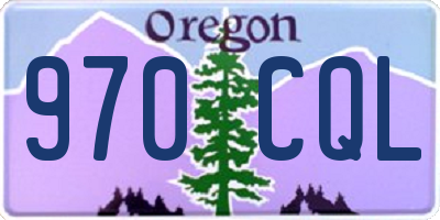 OR license plate 970CQL