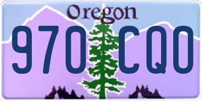 OR license plate 970CQO