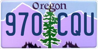OR license plate 970CQU