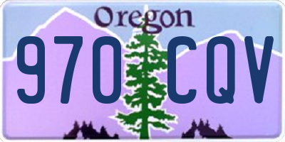 OR license plate 970CQV