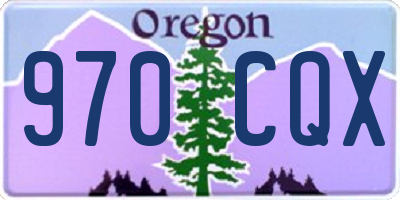 OR license plate 970CQX