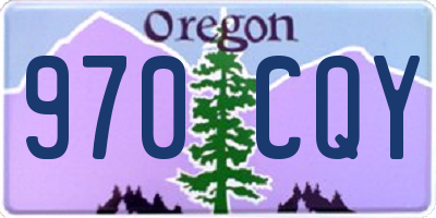 OR license plate 970CQY