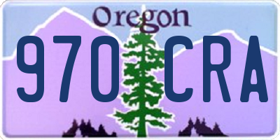 OR license plate 970CRA