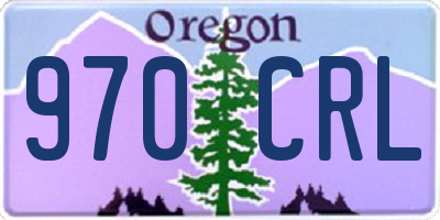 OR license plate 970CRL