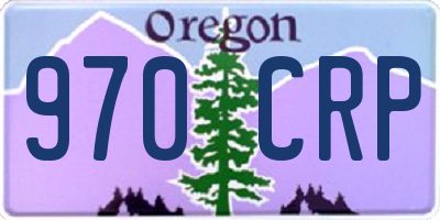OR license plate 970CRP