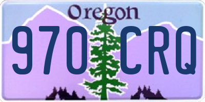 OR license plate 970CRQ