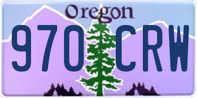 OR license plate 970CRW