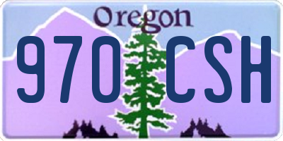 OR license plate 970CSH