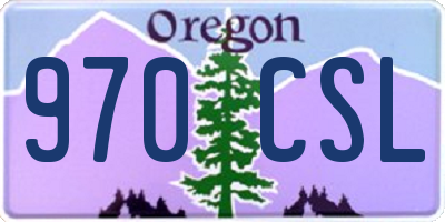 OR license plate 970CSL