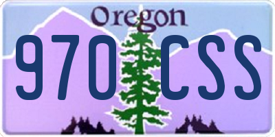 OR license plate 970CSS