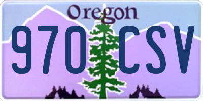 OR license plate 970CSV