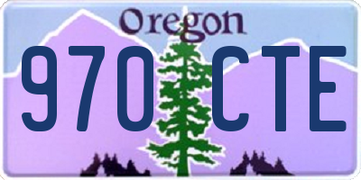 OR license plate 970CTE