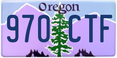 OR license plate 970CTF