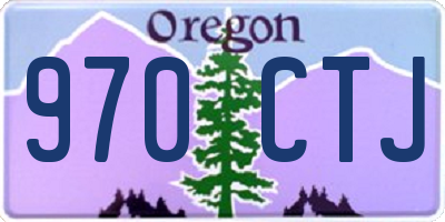OR license plate 970CTJ