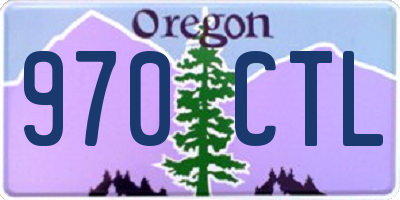 OR license plate 970CTL