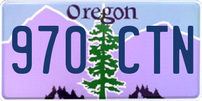 OR license plate 970CTN