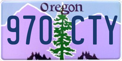 OR license plate 970CTY
