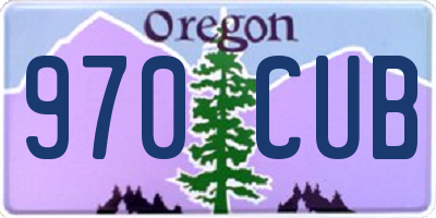 OR license plate 970CUB