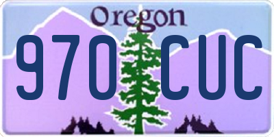 OR license plate 970CUC