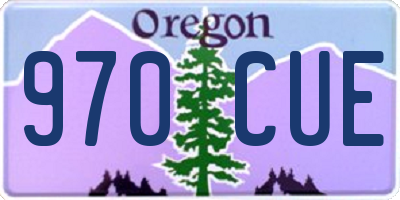 OR license plate 970CUE