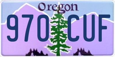 OR license plate 970CUF