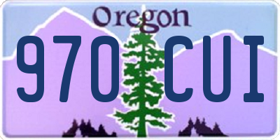 OR license plate 970CUI