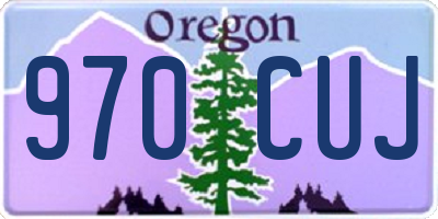 OR license plate 970CUJ