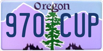 OR license plate 970CUP