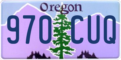OR license plate 970CUQ