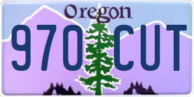 OR license plate 970CUT
