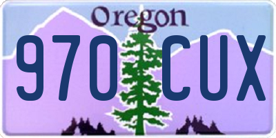 OR license plate 970CUX