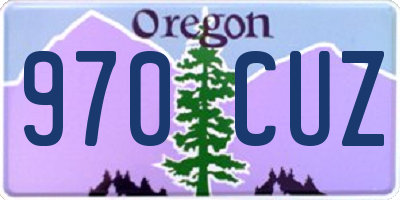 OR license plate 970CUZ