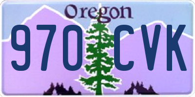 OR license plate 970CVK