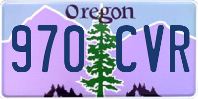 OR license plate 970CVR