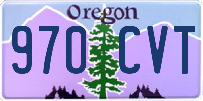 OR license plate 970CVT