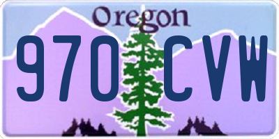OR license plate 970CVW