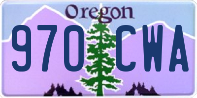OR license plate 970CWA
