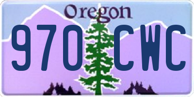 OR license plate 970CWC