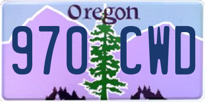 OR license plate 970CWD