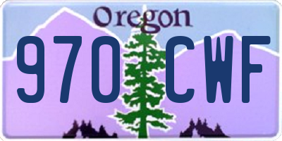 OR license plate 970CWF