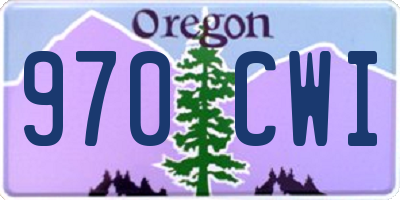 OR license plate 970CWI