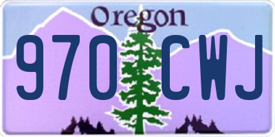 OR license plate 970CWJ