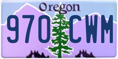 OR license plate 970CWM