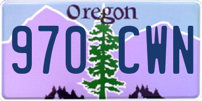 OR license plate 970CWN