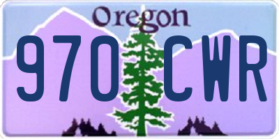 OR license plate 970CWR