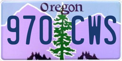 OR license plate 970CWS